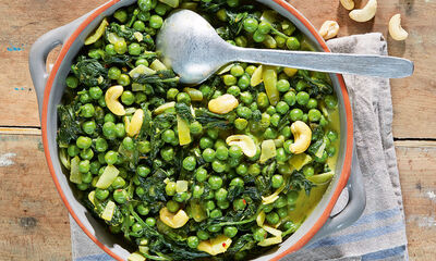 Recette de cuisine Épinards et petits pois au curry Recette de cuisine Épinards et petits pois au curry